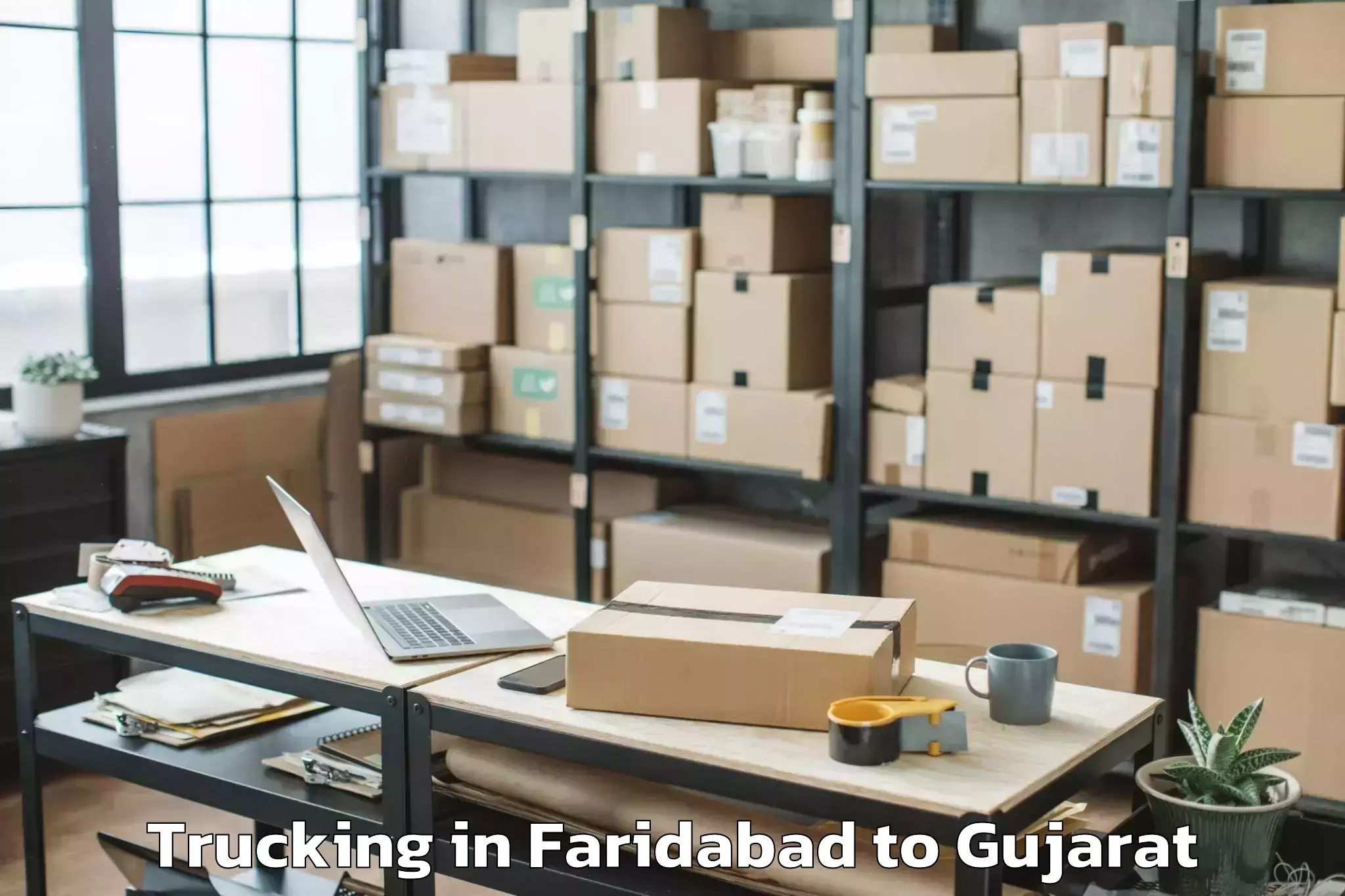 Hassle-Free Faridabad to Dhuvaran Trucking